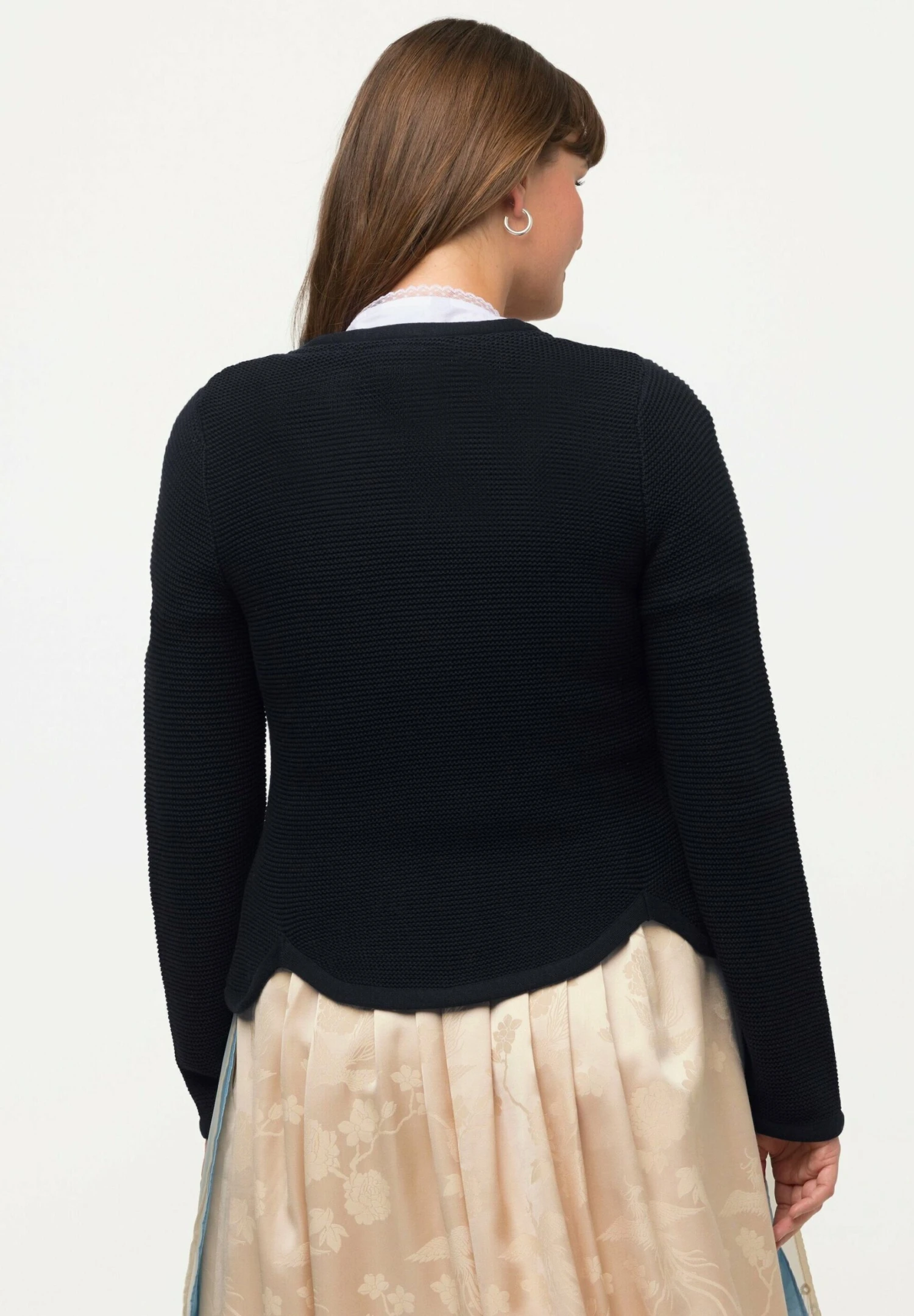 Ulla Popken SCALLOPED DIRNDL - Kardigan - Navy Blue 4 Ulla Popken SCALLOPED DIRNDL - Kardigan - Navy Blue - obrazek 2