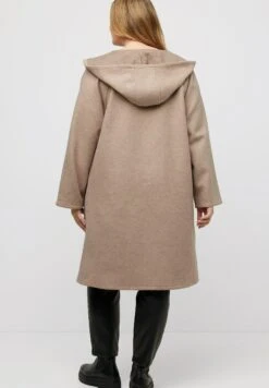 Ulla Popken KAPUZE HAKENVERSCHLUSS - Klasyczny Płaszcz - Walnuss -Ulla Popken a990b83990e44a04a45ca68c2970621c