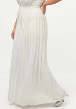 Ulla Popken Spódnica Plisowana - Blanc Cassé -Ulla Popken ab3a607c1304450d8c4f3621b387a34b