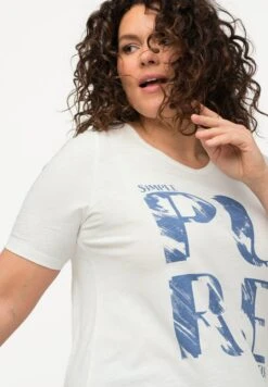 Ulla Popken T-shirt Z Nadrukiem - Blanc Cassé -Ulla Popken abcf36636eb2470fa76f21c6f867c478