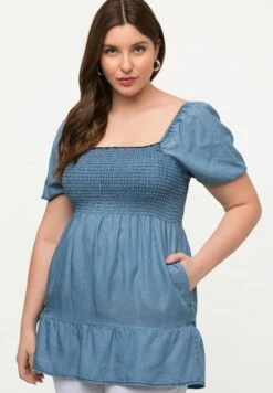 Ulla Popken Bluzka - Bleu Jean -Ulla Popken ad1aba8216204a21ba1e52b4f247bf58