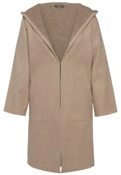 Ulla Popken KAPUZE HAKENVERSCHLUSS - Klasyczny Płaszcz - Walnuss -Ulla Popken ade1da6e819b4fadaf8cc452450b380c