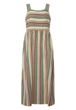 Ulla Popken STREIFEN A-LINIE ÄRMELLOS BIO - Długa Sukienka - Popcorn -Ulla Popken ae1bbd4dda6e4e7c982892bfaed35fc8