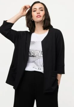 Ulla Popken MANCHES 3/4 COUPE OUVERTE - Żakiet - Noir -Ulla Popken ae2cc7b0a48b43b5a53eec6dad1b9ecd