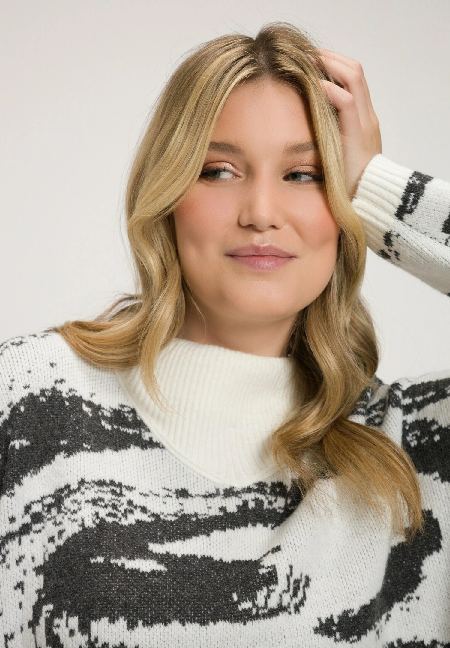 Ulla Popken Sweter - Steenwit 5 Ulla Popken Sweter - Steenwit - obrazek 3