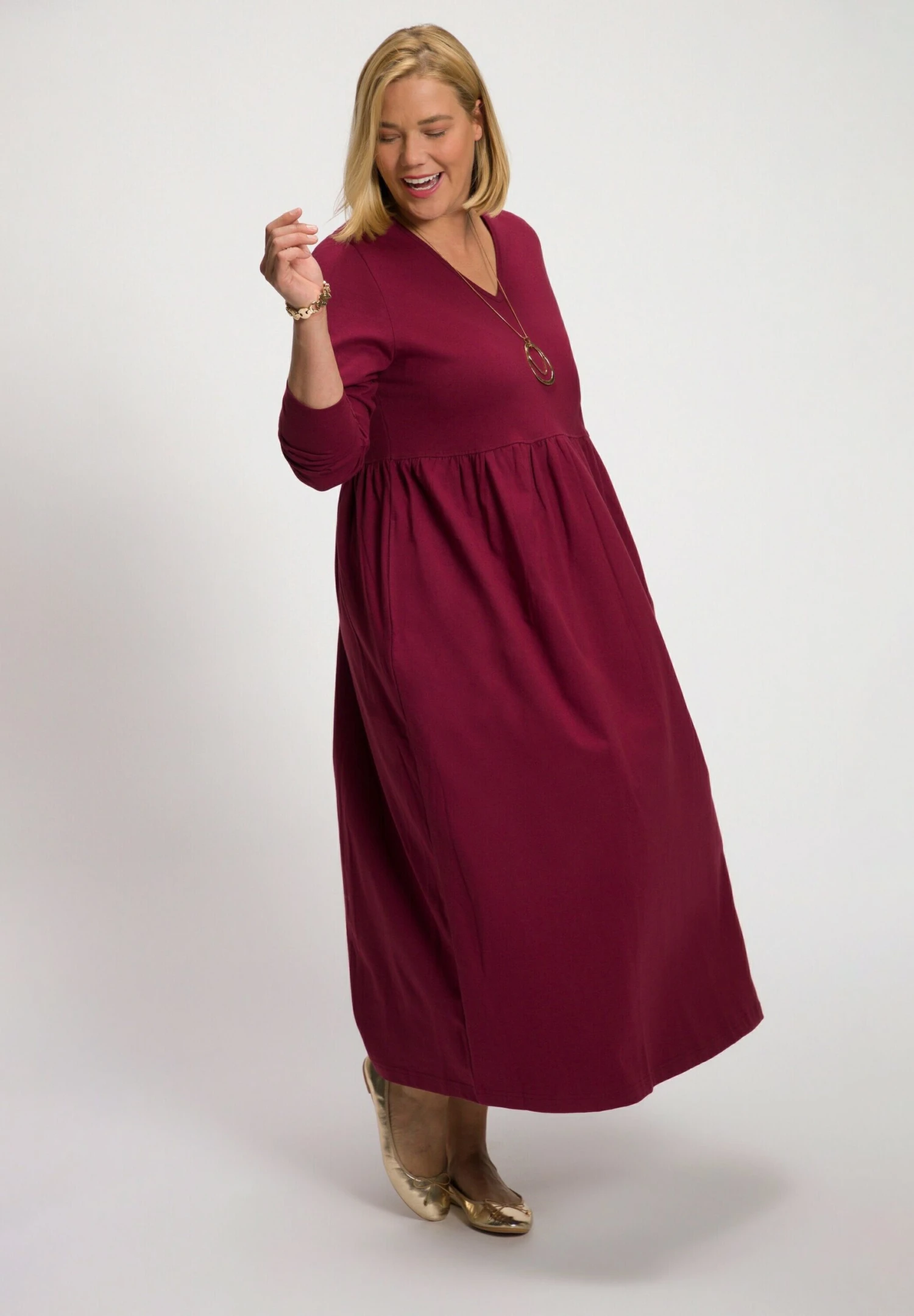 Ulla Popken Sukienka Z Dżerseju - Karminrot 4 Ulla Popken Sukienka Z Dżerseju - Karminrot - obrazek 2