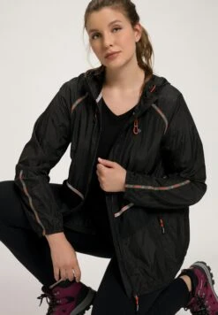 Ulla Popken Kurtka Przeciwdeszczowa - Black -Ulla Popken b1bef90e6cfe4f52bc7e07152d4958ed