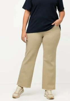 Ulla Popken Jeansy Dzwony - Jaune Doux