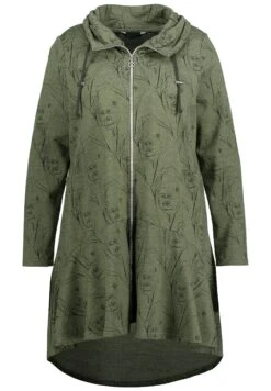 Ulla Popken Bluza Rozpinana - Olive Melange Multi -Ulla Popken b5f42df3ea0c45fe8aad1724e6fcbe91