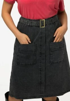 Ulla Popken Spódnica Jeansowa - Noir -Ulla Popken ba686780e9e64312a1a8a977a4f3e85b