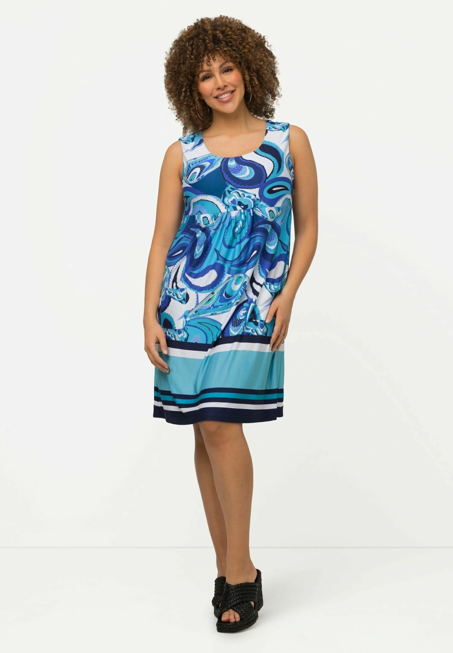 Ulla Popken Sukienka Z Dżerseju - Aqua Foncé 3 Ulla Popken Sukienka Z Dżerseju - Aqua Foncé