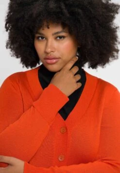 Ulla Popken Kardigan - Saffraan -Ulla Popken bd7d1bc12df348c6a05755f7c9cac3c8