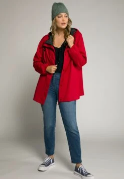 Ulla Popken Kurtka Przeciwdeszczowa - Red -Ulla Popken bdd8d5770f8b4fdaa2f56b1a8533c786