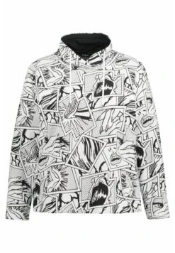 Ulla Popken MOTIF BÉDÉ, COL MONTANT, MANCHES LONGUES - Bluza - Blanc Neige -Ulla Popken bfc1635931524f32b1918d1d79ae3966