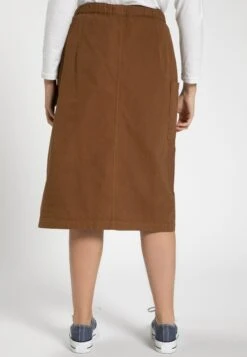 Ulla Popken GESP, COMFORTABELE BAND, BIOLOGISCH KATOEN - Spódnica Z Zakładką - Goudbruin -Ulla Popken bfc7feebe7ff4395852866ace23a7bb9