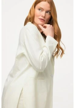 Ulla Popken Krótki Płaszcz - Blanc Neige -Ulla Popken c1fc27cb2bbc43eab902b75126080a1c