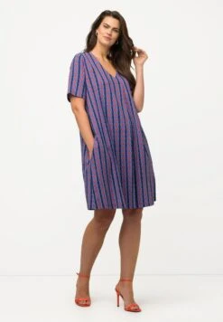 Ulla Popken Sukienka Z Dżerseju - Bleu Paon