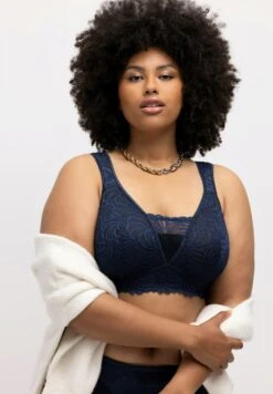 Ulla Popken Biustonosz Z Trójkątną Miseczką - Nachtblau -Ulla Popken c33e5591217b4c05913635525e96b500