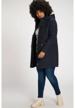 Ulla Popken Krótki Płaszcz - Night Blue