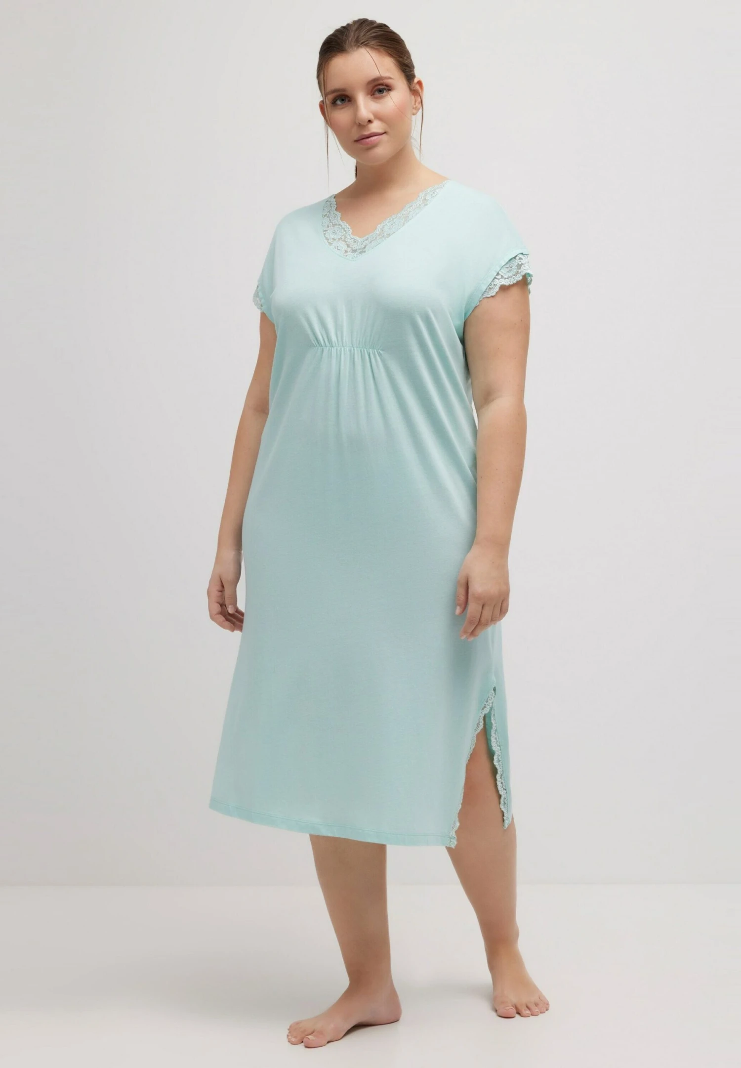 Ulla Popken Koszula Nocna - Aquamarijn 4 Ulla Popken Koszula Nocna - Aquamarijn - obrazek 2