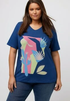 Ulla Popken T-shirt Z Nadrukiem - Donkerblauw 10 Ulla Popken T-shirt Z Nadrukiem - Donkerblauw -Ulla Popken c8bac75d94394b91b0b303cad1a58dd2