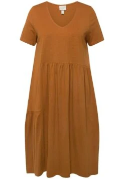 Ulla Popken Sukienka Z Dżerseju - Noisette -Ulla Popken ca1a971aea9348a888acd93b1016506f