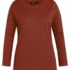Ulla Popken Bluzka Z Długim Rękawem - Baksteenbruin -Ulla Popken ca322cac13ce4186bab11a337f9880c9