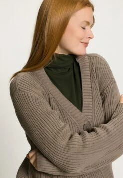 Ulla Popken Kardigan - Nougatbruin -Ulla Popken ce852c201acd433c9d1d16b4beb3d03e