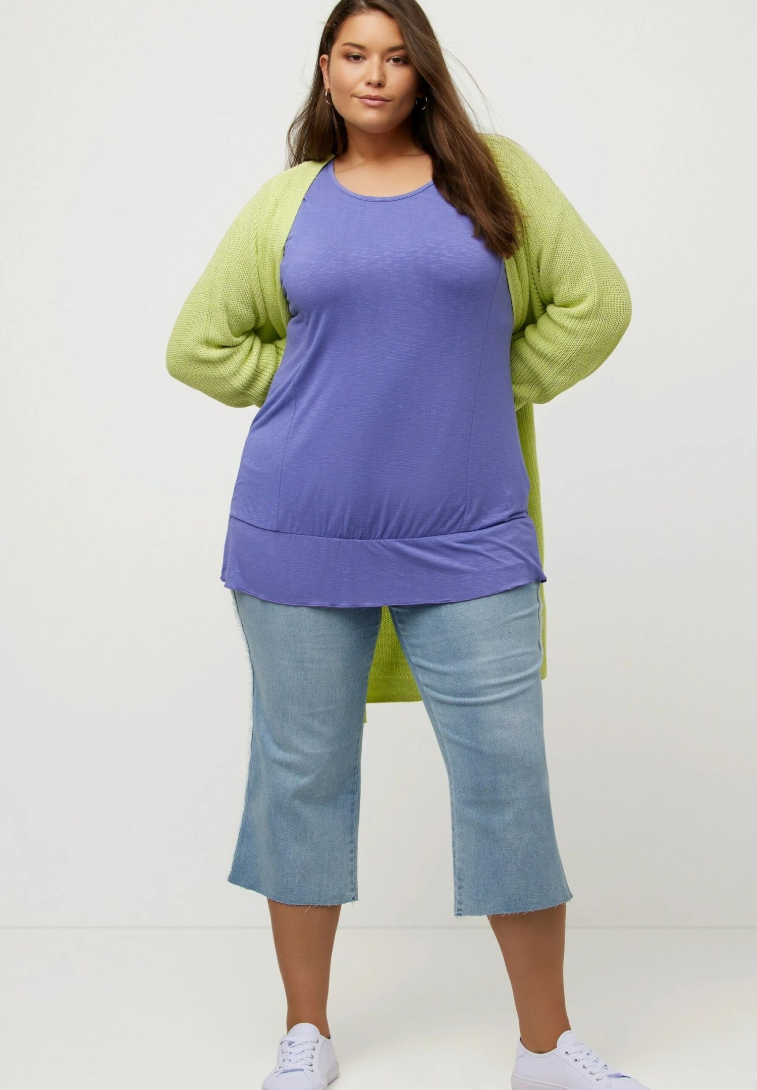 Ulla Popken VOLANTS RUNDHALS - Bluzka Z Długim Rękawem - Blaues Flieder 4 Ulla Popken VOLANTS RUNDHALS - Bluzka Z Długim Rękawem - Blaues Flieder - obrazek 2