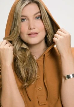 Ulla Popken Bluza Z Kapturem - Cannelle -Ulla Popken d3c1cc8e9456480192a1920ecf414a2e