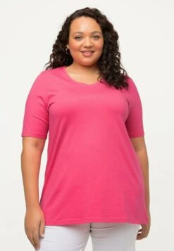 Ulla Popken T-shirt Basic - Pink Red