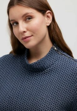 Ulla Popken Bluza - Bleu Marine -Ulla Popken d6385f6317d44ce79cecd46458e2a4c3