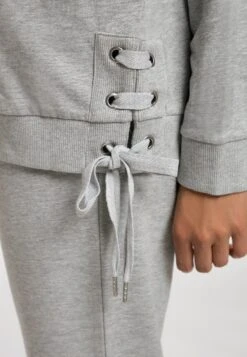 Ulla Popken HOMEWEAR LANGE MOUWEN - Bluza Rozpinana - Lichtgrijs Melange -Ulla Popken d6decf1f348a437d9f3c46e6610bff5d
