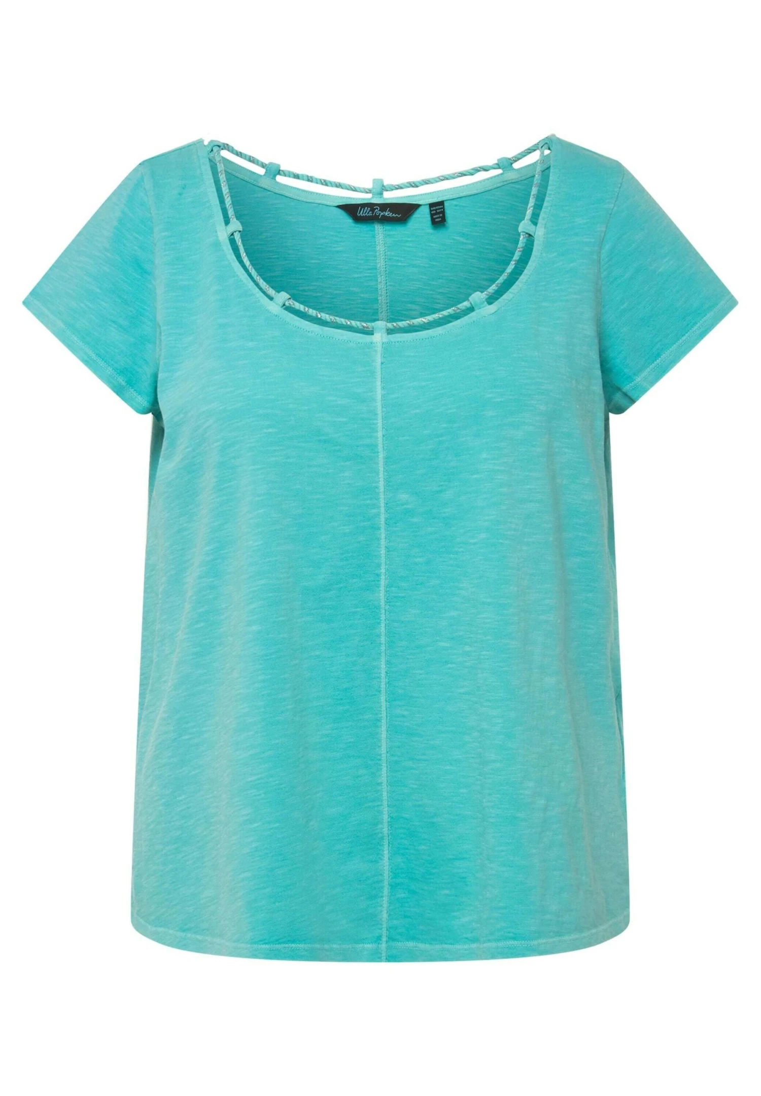 Ulla Popken T-shirt Basic - Aqua Foncé 7 Ulla Popken T-shirt Basic - Aqua Foncé - obrazek 5