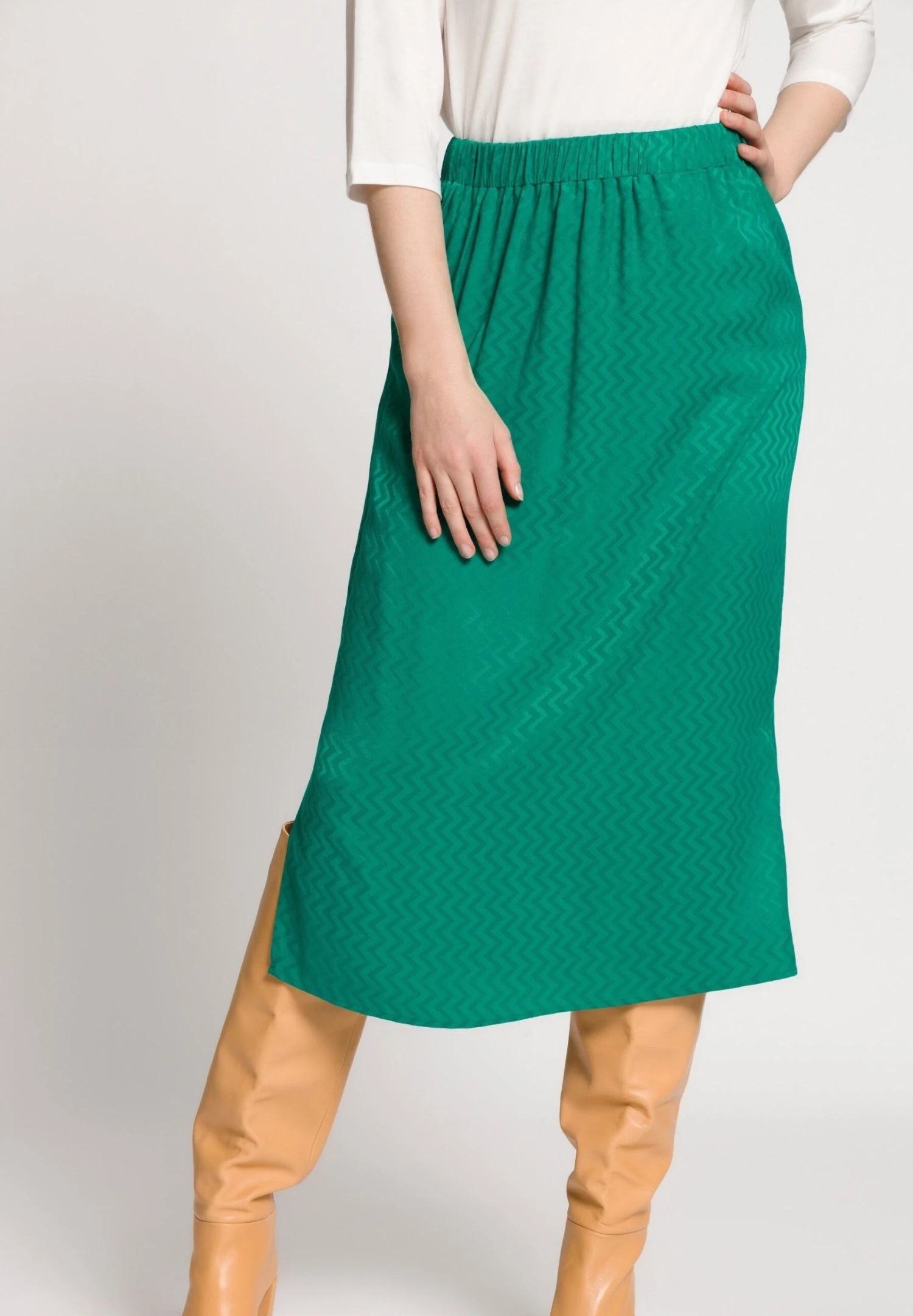 Ulla Popken Spódnica Ołówkowa - Flessengroen 3 Ulla Popken Spódnica Ołówkowa - Flessengroen