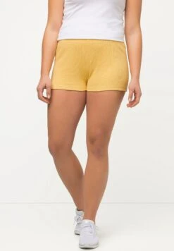 Ulla Popken RADLER SLIM ELASTIKBUND BIO - Szorty - Weizengelb