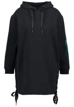 Ulla Popken LONGLINE LANGE MOUWEN - Bluza - Zwart -Ulla Popken d9fdd3521c9e4bf6b0b1fb7c6d2f50ff