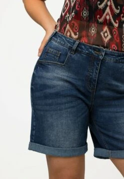 Ulla Popken Szorty Jeansowe - Jean Bleu Foncé -Ulla Popken db34168c35d04c1f903cc96638153499