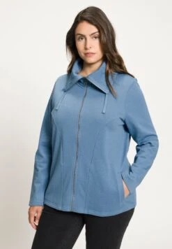 Ulla Popken Bluza Rozpinana - Petrolblau -Ulla Popken dc6213f212bf403898f99b13f98fc962