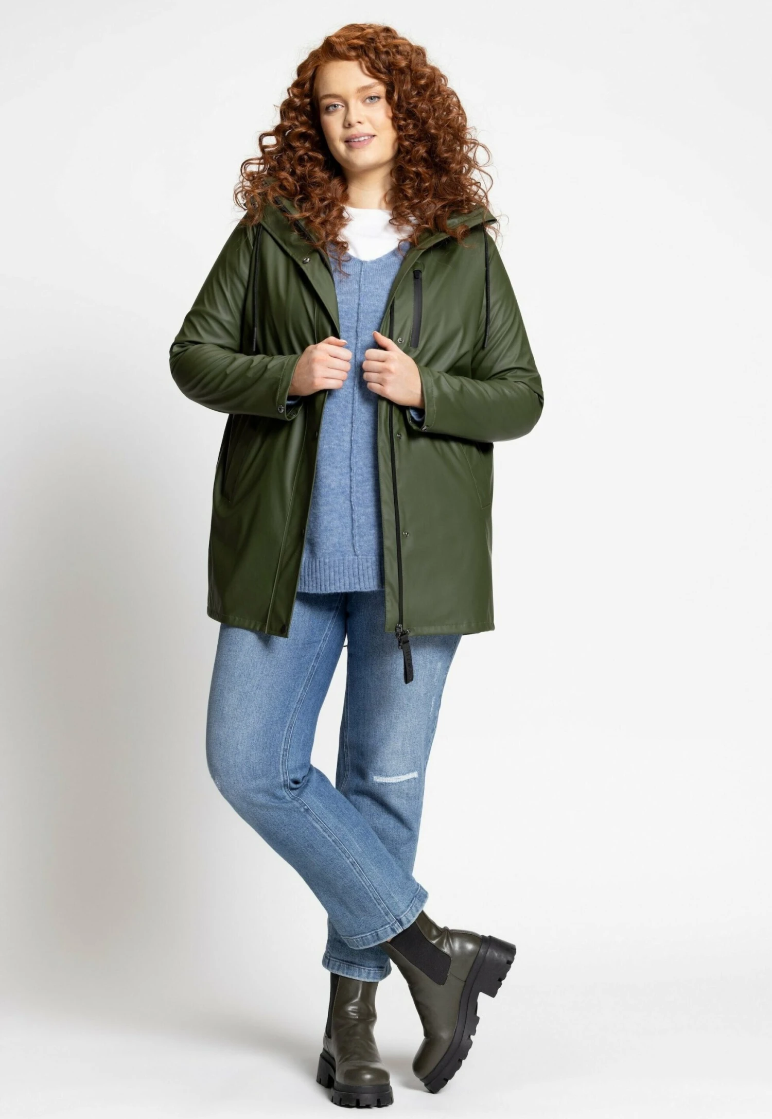 Ulla Popken Parka - Olive 4 Ulla Popken Parka - Olive - obrazek 2