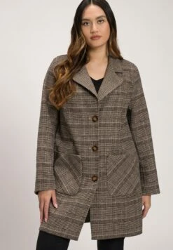 Ulla Popken Krótki Płaszcz - Kastanjebruin