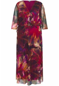 Ulla Popken DOPPELLAGIG BLÜTEN V AUSSCHNITT - Sukienka Letnia - Magenta -Ulla Popken e2ffd6c71bd747c59d0a64cd0feb4a7a