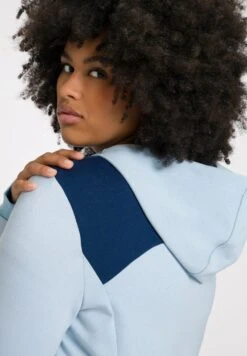 Ulla Popken Bluza Z Kapturem - Light Blue -Ulla Popken e43ea60148a3401f83f30c8610bec008