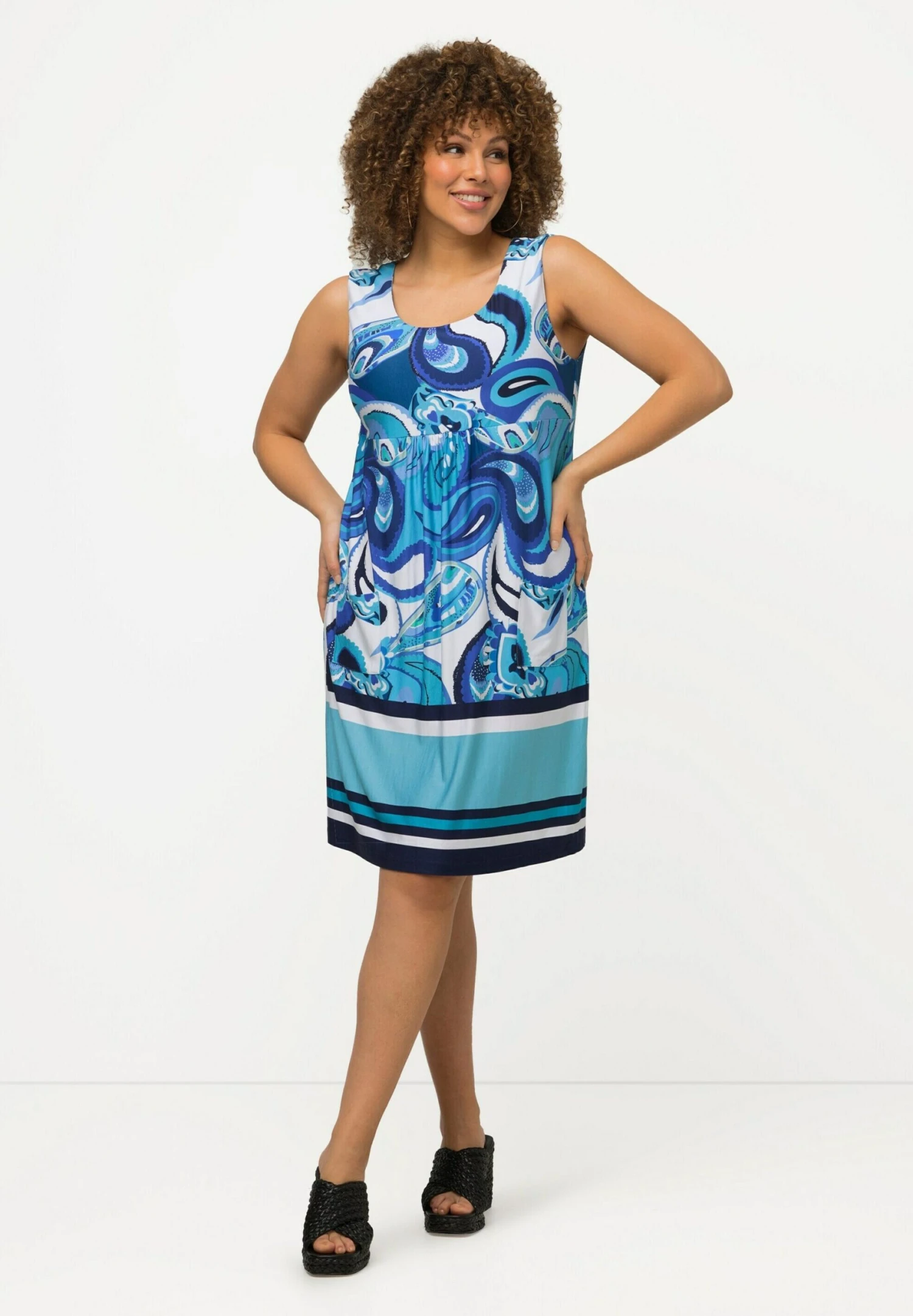 Ulla Popken Sukienka Z Dżerseju - Aqua Foncé 4 Ulla Popken Sukienka Z Dżerseju - Aqua Foncé - obrazek 2