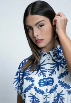 Ulla Popken Sukienka Koszulowa - Snow White Multi -Ulla Popken e6ac3995c87d44008689214f7801a20a