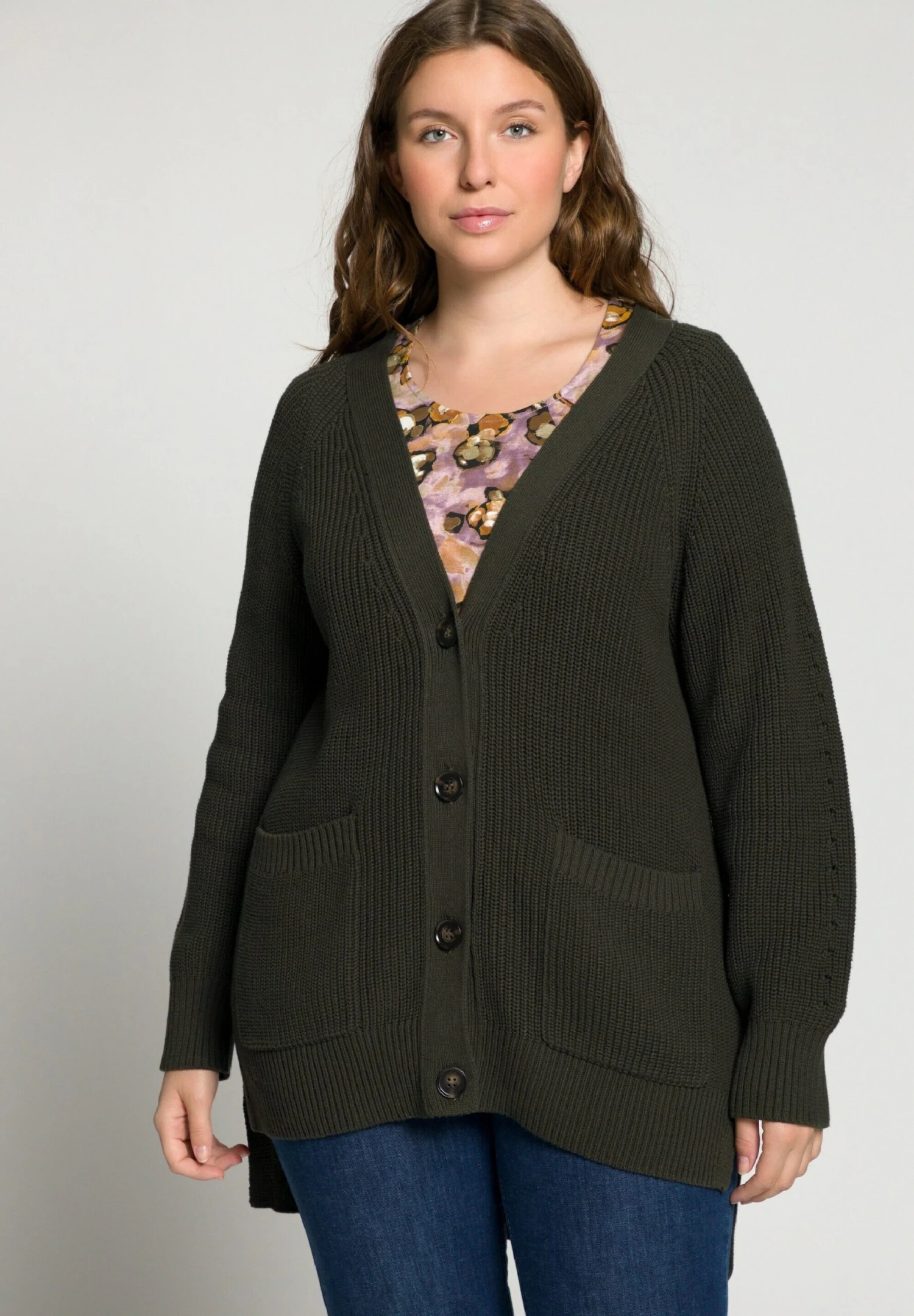 Ulla Popken GRANDPA - Kardigan - Pond Green 5 Ulla Popken GRANDPA - Kardigan - Pond Green - obrazek 3