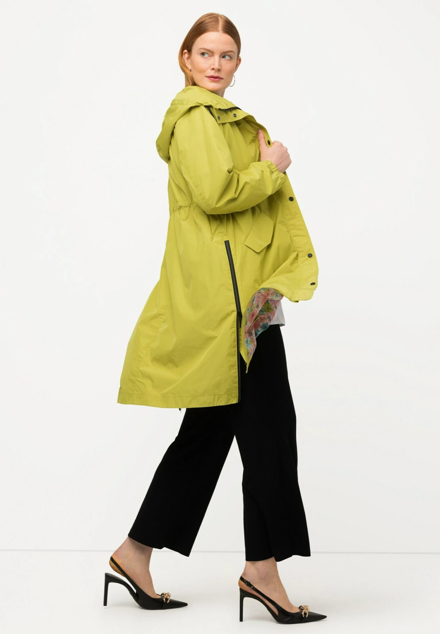 Ulla Popken HYPRAR - Kurtka Przeciwdeszczowa - Grass Green 7 Ulla Popken HYPRAR - Kurtka Przeciwdeszczowa - Grass Green - obrazek 5