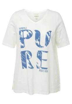 Ulla Popken T-shirt Z Nadrukiem - Blanc Cassé -Ulla Popken e84b101fdf2748e3a8e896e05d90a332