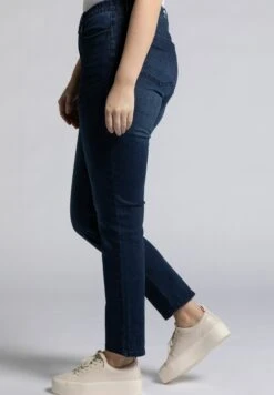 Ulla Popken GROSSE GRÖSSEN SARAH, 5-POCKET, HIG - Jeansy Slim Fit - Blue Denim -Ulla Popken eb0385d6681846f6907c900e5612b115
