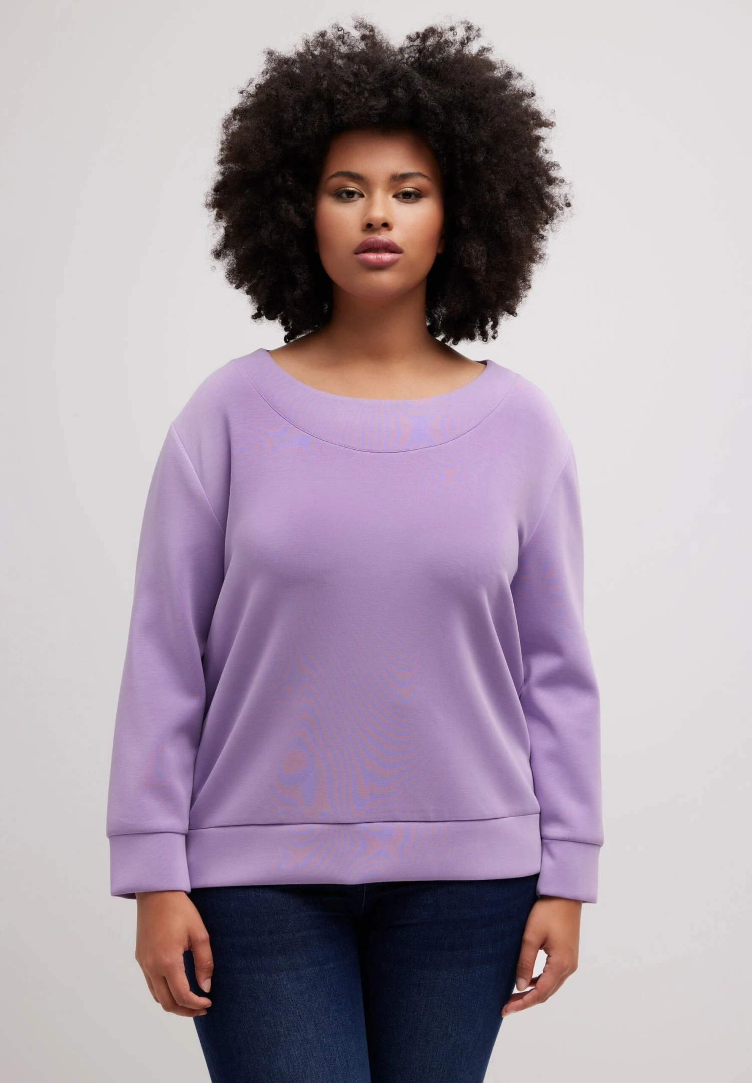 Ulla Popken COL BATEAU MANCHES LONGUES TRÈS DOUX - Bluza - Lavender 3 Ulla Popken COL BATEAU MANCHES LONGUES TRÈS DOUX - Bluza - Lavender